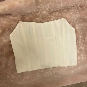 Nasty Gal medium white corset top